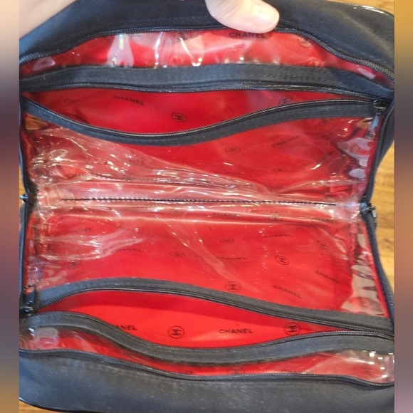 Chanel Black Travel Bag w/Chain Strap & Scarf Added - Picture 16 of 16